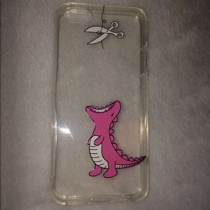 Pink dinosaur iPhone 5/5s case